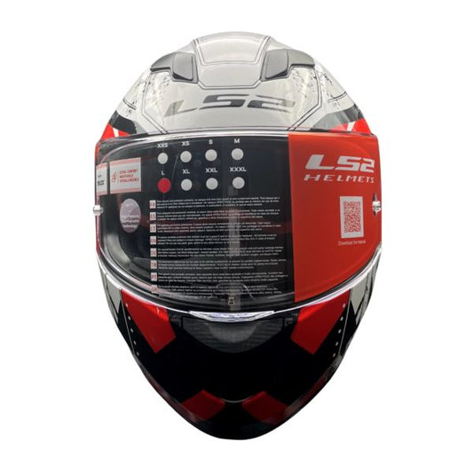 LS2 FF320 Stream Evo Max White Red D-ring Helmet - Riders Junction
