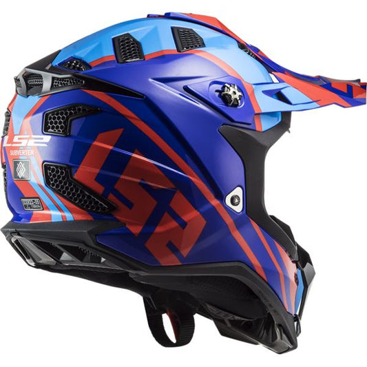 LS2 MX700 Subverter Evo Gammax Matt Red Blue Helmet - Riders Junction