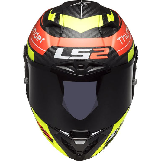LS2 FF805 Thunder Attack Matt Red H-v Yellow-06 Helmet - Riders Junction