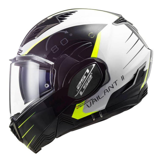 LS2 FF900 Valiant Ii Codex White Black Helmet - Riders Junction