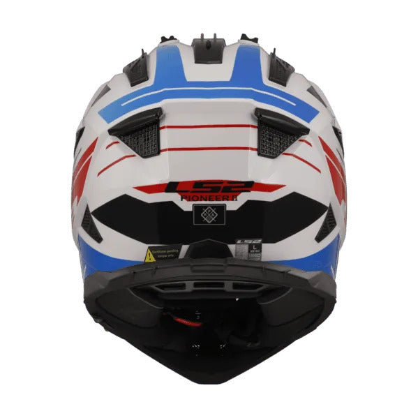 LS2 MX436 Pioneer II NAMIB WHITE BLUE RED-06- Helmet