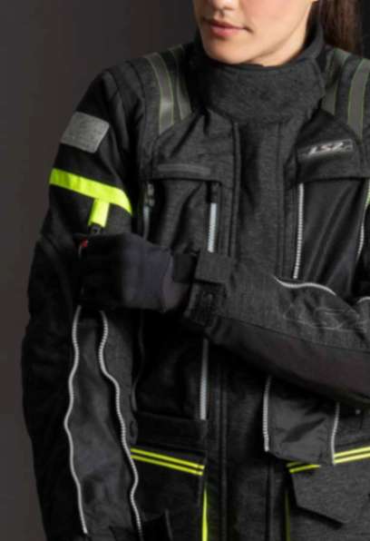 LS2 Narvik Riding Jacket Black Grey Yellow