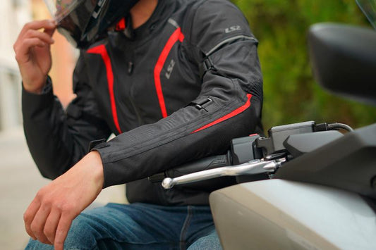 LS2 SEPANG Riding Jacket (Black Grey-Red)