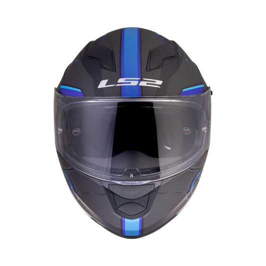LS2 Stream Evo 2XL Helmet Zuko Matt Black Blue with Pinlock FF320