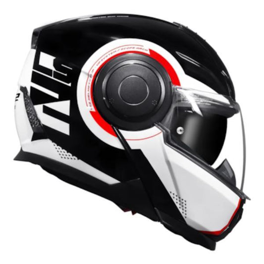LS2 FF902 Scope II Arch Gloss Black White Red-06 Helmet