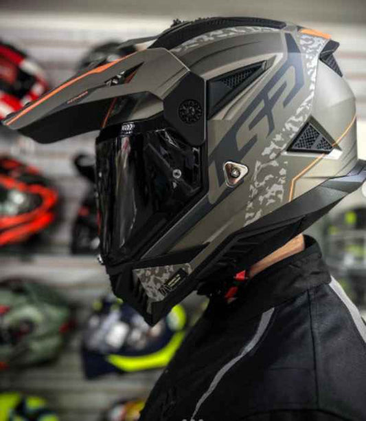 LS2 MX436 Pioneer II Devor Gloss Sand-06 Helmet