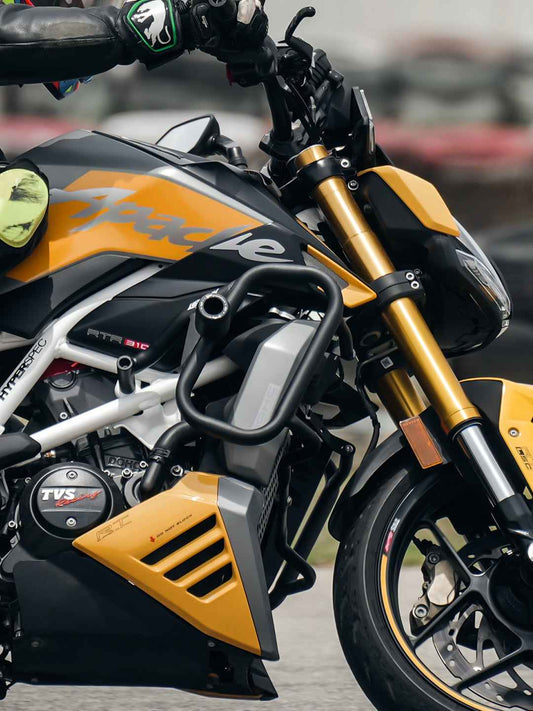 Legundary Custom TVS Apache RTR310 Thanos Crash Guard With Slider Black - CRA17492