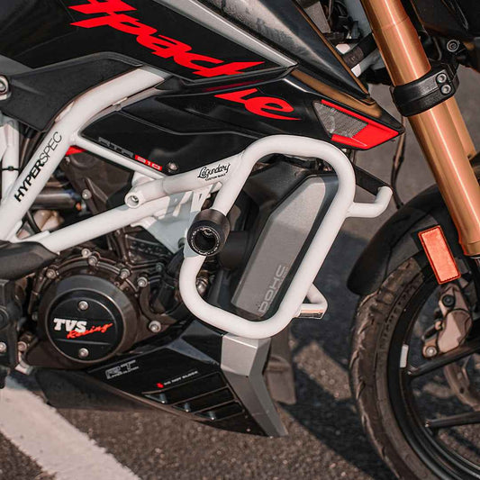 Legundary Custom TVS Apache RTR310 Thanos Crash Guard With Slider White - CRA26511