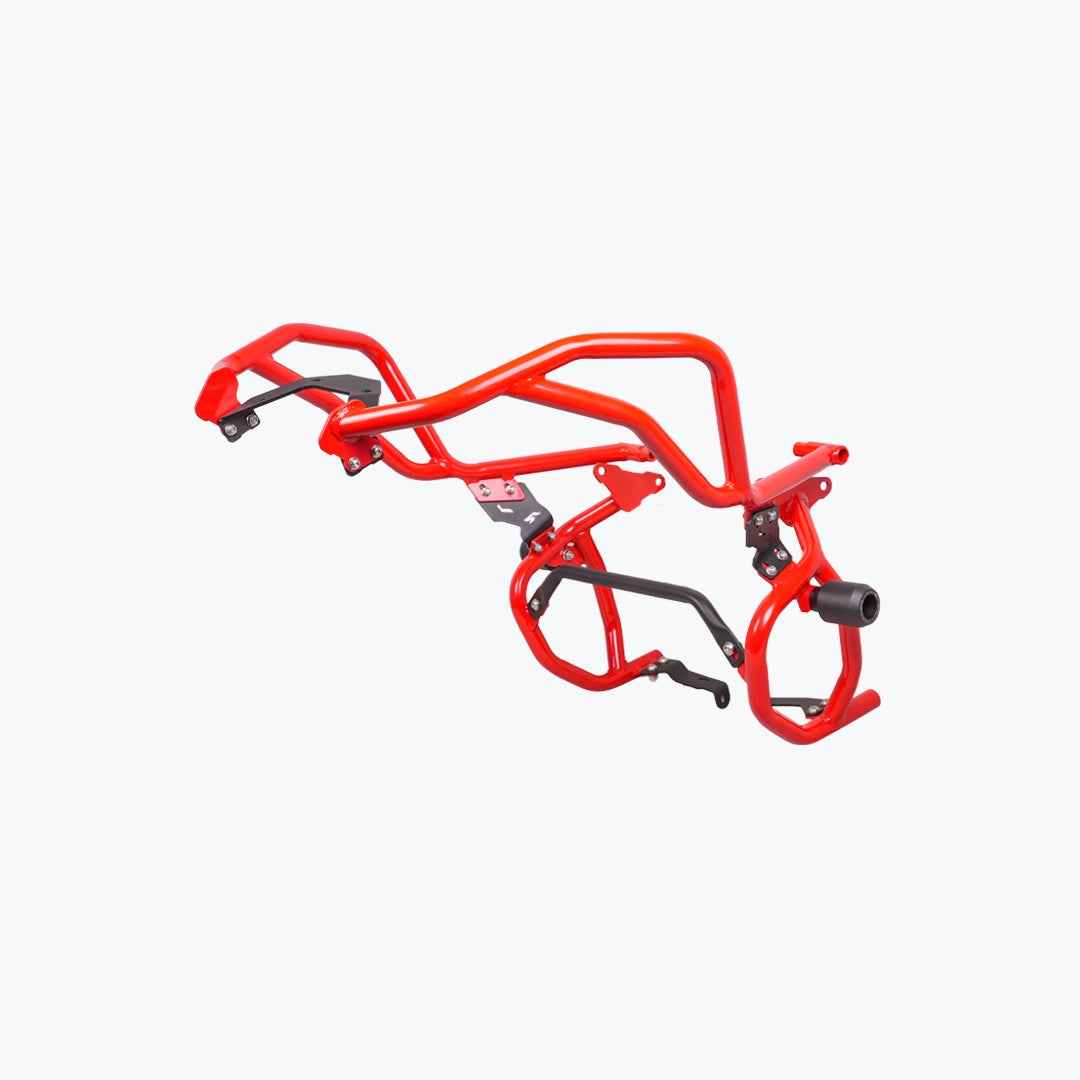 Legundary Custom TVS Apache RTX 300 Raptor Crash Guard Upper & Lower with Slider Red - CRA27370