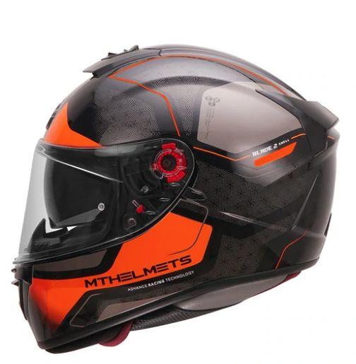 MT Blade 2SV Aura Motorcycle Helmet Orange - Riders Junction