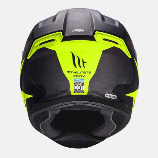 MT Helmet Hummer Brave Matt Fluorescent Yellow