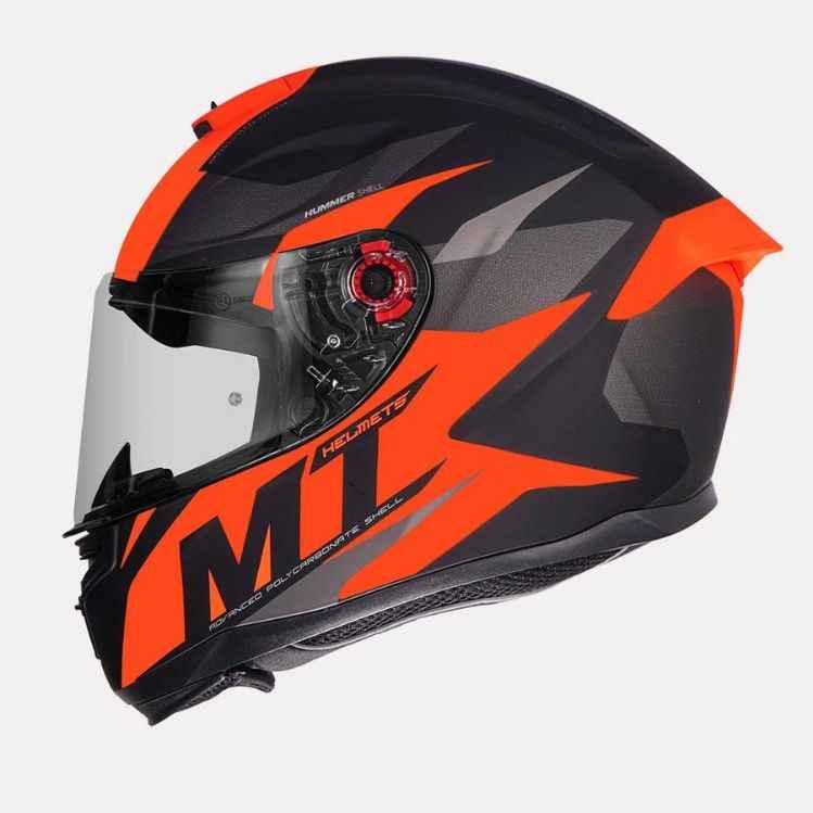 MT Helmet Hummer Brave Matt Orange - Buy Now At Riders Junction