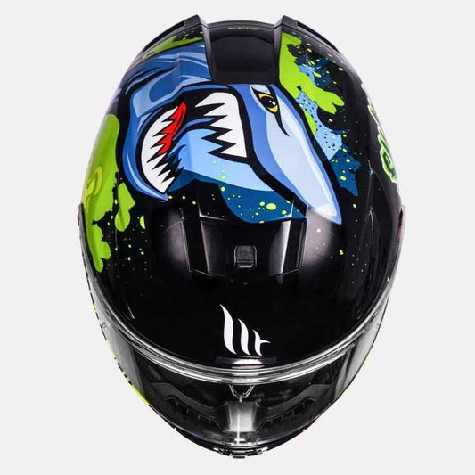MT Helmet Hummer Shark Gloss Fluorescent Yellow