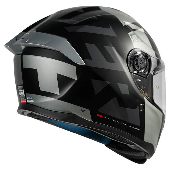 MT Helmets Hummer Air F2 Gloss Black Grey