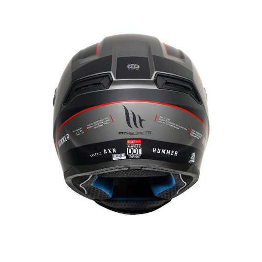 MT Helmets Hummer Axn C15 Matt Flour Red