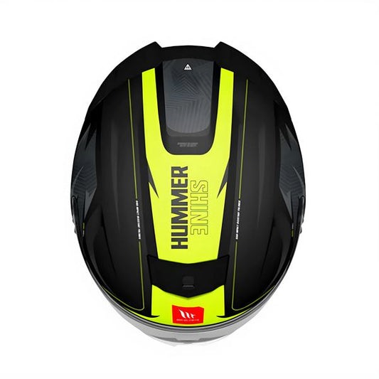 MT Helmets Hummer Shine B3 Fluor Gloss Black Gery Neon