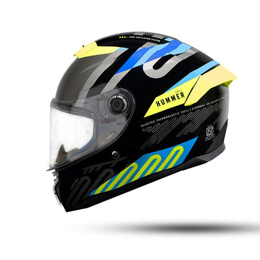 MT Helmets Hummer Tubex B3 Matt Black Blue Yellow