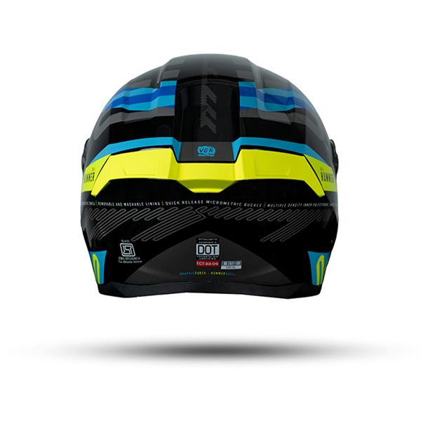 MT Helmets Hummer Tubex B3 Gloss Black Blue Yellow