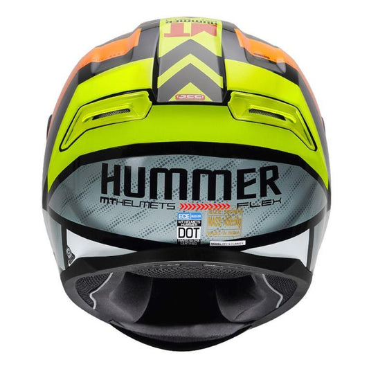MT Hummer Flex Gloss Fluro Yellow Helmet