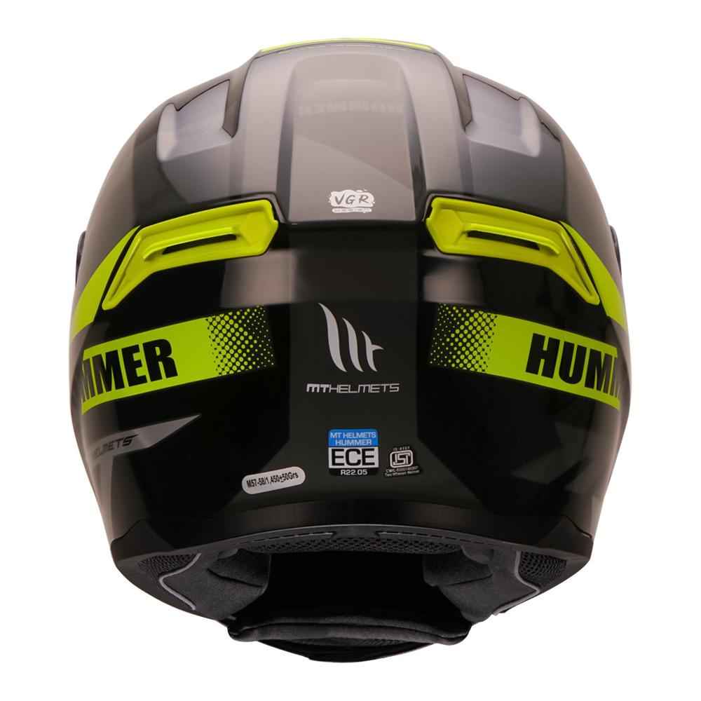 MT Helmet Hummer Quo Matt Fluro Yellow Helmet