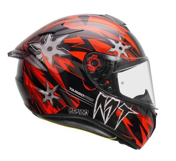 MT Targo Pro Hanzo Motorcycle Helmet Red - Riders Junction