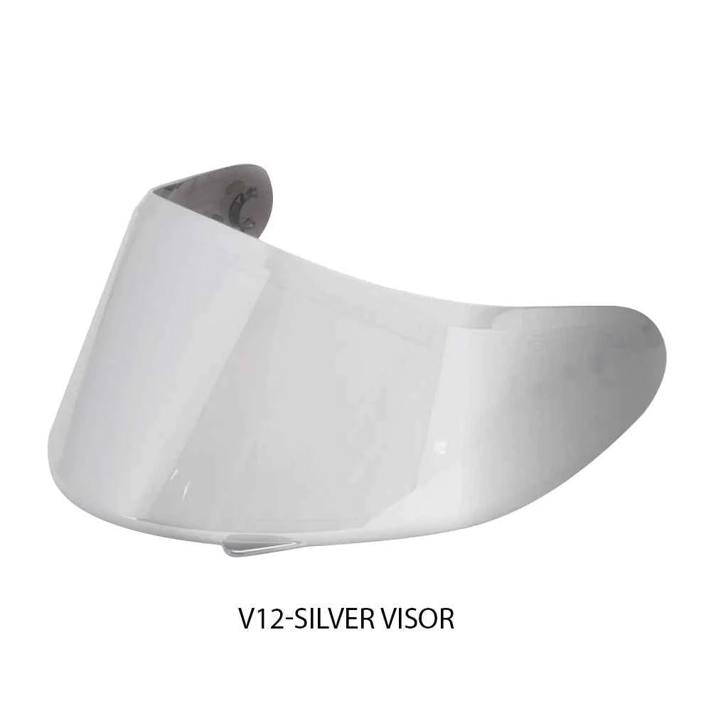 MT - V12 Pin-lock ready Silver Iridium Visor