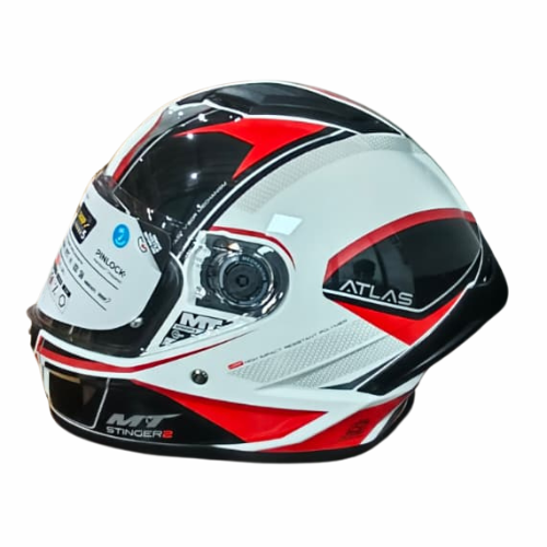 MT Stinger 2 Atlas A5 Gloss White Red - Helmet