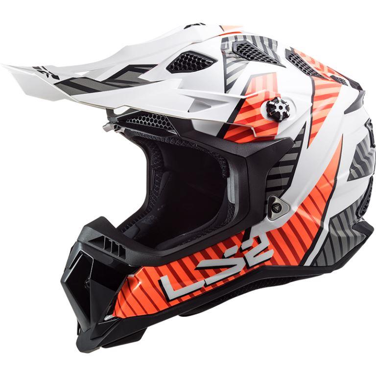 LS2 MX700 Subverter Evo Astro Matt White Orange Helmet - Buy Now