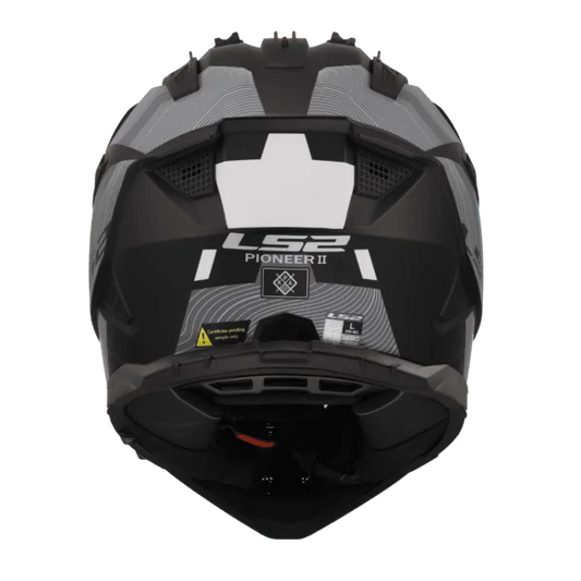LS2 MX436 Pioneer II HILL MATT BLACK WHITE-06- Helmet