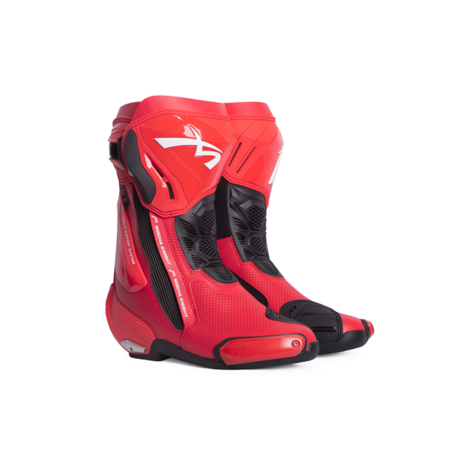 Mocha Knight Professional Racing Boots For Men (Red) MK-SHK109