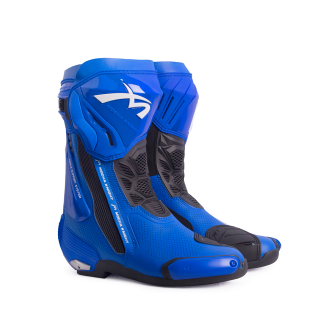 Mocha Knight Professional Racing Boots For Women (Blue) MK-SHKW109