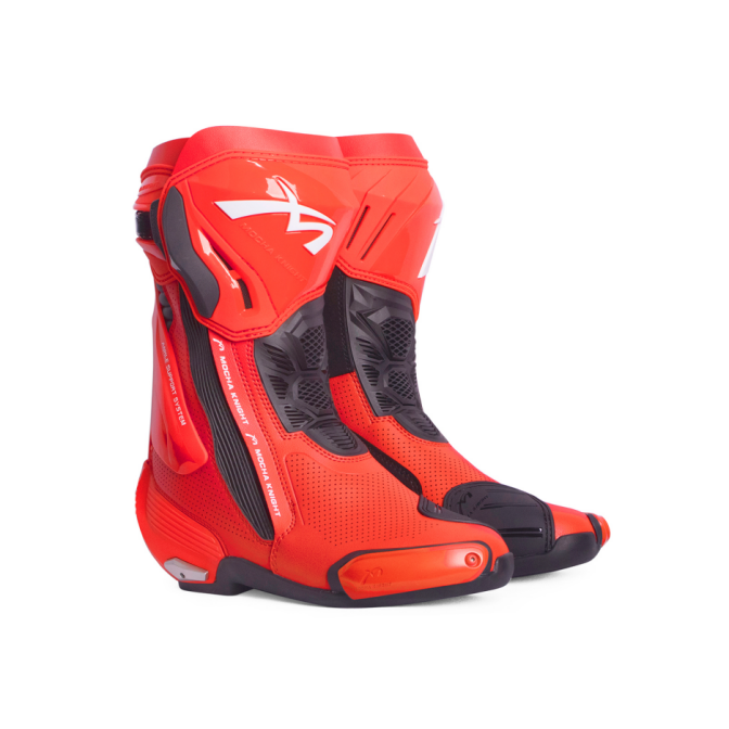 Mocha Knight Professional Racing Boots For Women (Fluorescent OrangeBlue) MK-SHKW109