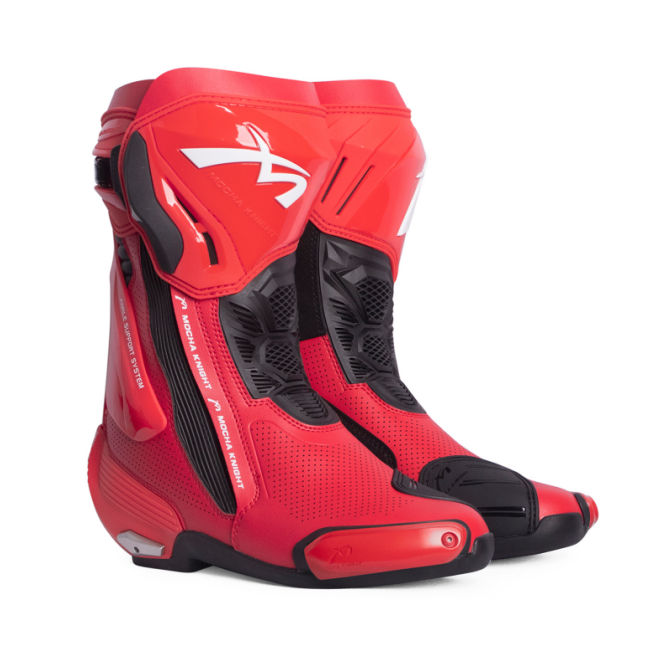 Mocha Knight Professional Racing Boots For Women (Red) MK-SHKW109