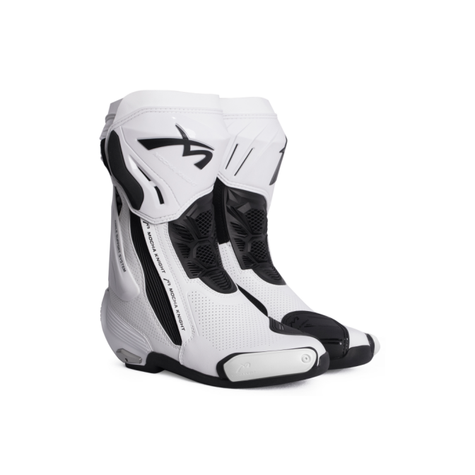 Mocha Knight Professional Racing Boots For Women (White) MK-SHKW109