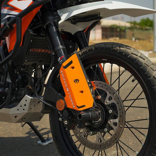 Moto Torque Fork Protectors Metal - Orange For KTM 250 Adventure/Adventure X390 Adventure 2025