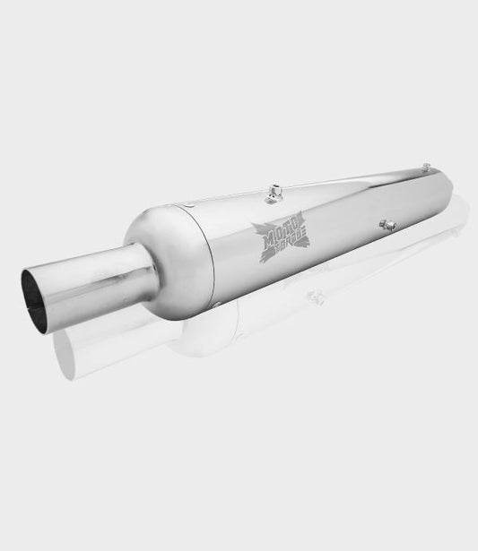 Moto Torque Replica - Chrome (BS6) Exhaust For Royal Enfield Classic (350/500)