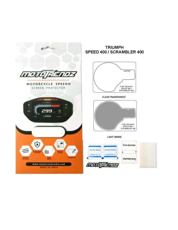 Mototrendz-Motorcycle Speedo Screen Protector For Triumph Speed 400Scrambler 400