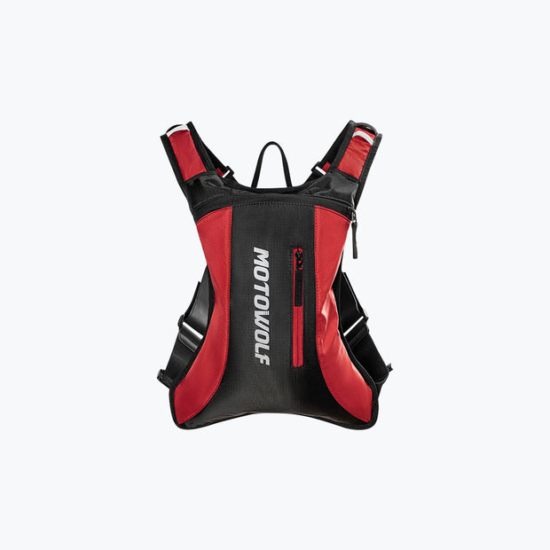 Motowolf MB7 Hydration Backpack with 2L Water Bladder - Red