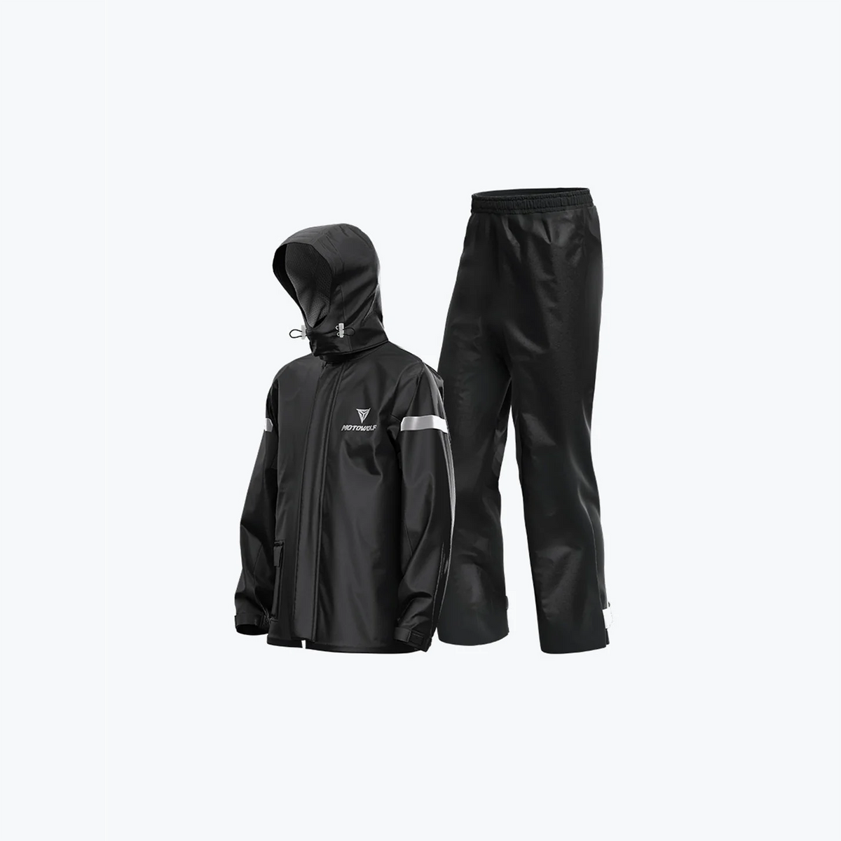 Motowolf Raincoat Black 0401 Motorcycle Riding Rain Suit