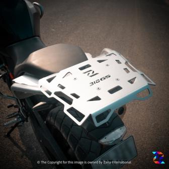 New Toprack Plate New Texture Matt Silver For BMW G310GS - ZANA - ZI-8105 - Riders Junction