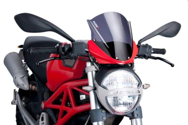 PUIG Windscreen for Ducati Monster 795-796 (2011-15) - Dark Smoke - Riders Junction