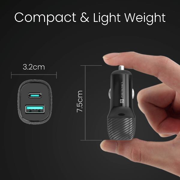 Portronics Car Power 6 Without Cable-Black (POR 1346)