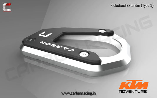 Premium Kickstand Extender for KTM 390 Adventure - Carbon Racing - Riders Junction