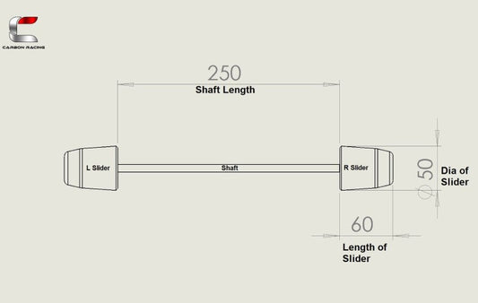 Premium Aluminium Fork Sliders for Himalayan 450 - Matte Black - Carbon Racing - Riders Junction
