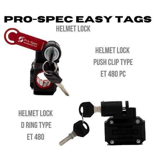 Pro-Spec Easy Tag Helmet Lock With Base Mount Universal – ET 480 BM