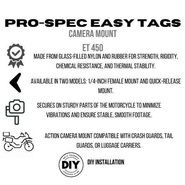Pro-Spec Easy Tags Camera Mount With Base Mount Universal – ET 450 BM