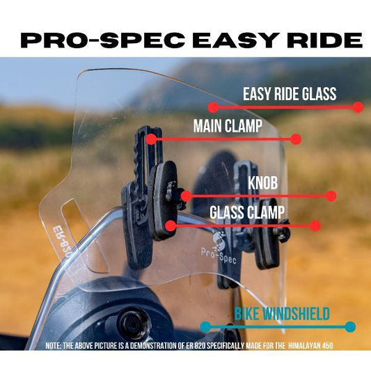 Pro-spec Easy Ride Windshield Extender Clip-on for Hero Xpluse 200 2 V - ER770 - Riders Junction