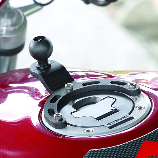 RAM BASE - SMALL GAS TANK BASE WITH 25MM (1") BALL FOR MOTORCYCLES