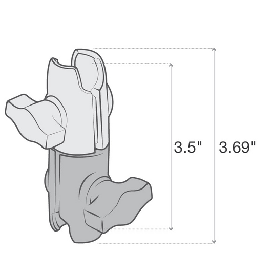 RAM® Mounts Composite Double Socket Swivel Arm - RAP-B-200-12U