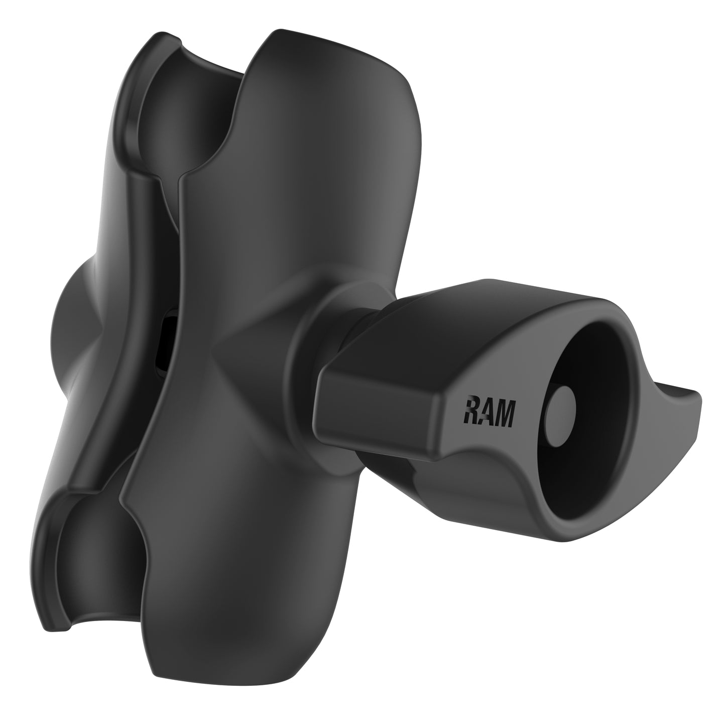 RAM® Mounts Double Socket Arm with Metal Knob - C Size Short (RAM-201MU-B)